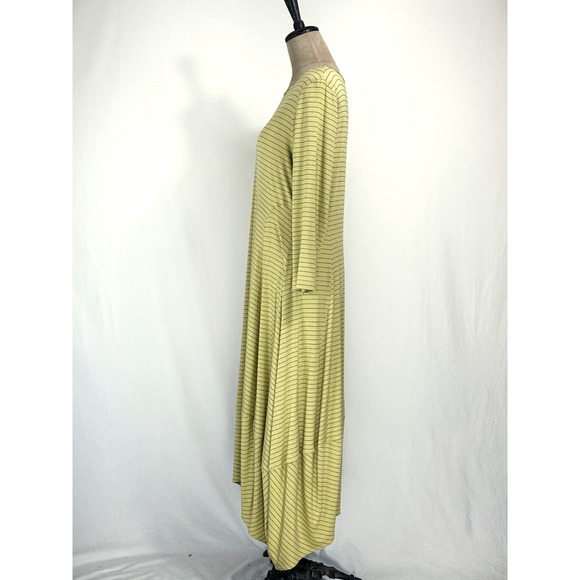 COMFY USA - Balloon Dress - Modal - Fun Chartreuse Stripe XL #0042 ARTWEAR - Picture 3 of 6